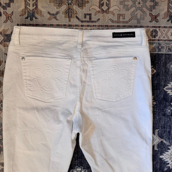 Rock & Republic Berlin High Rise Classic White Skinny Jeans Women’s Size 16 - Picture 4 of 11